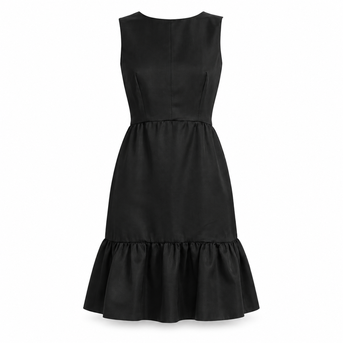 Balenciaga sleeveless dress featuring a tiered hem design, modern and stylish for contemporary fashion looks.
