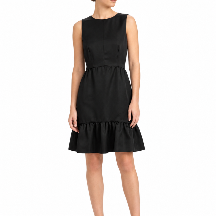 Balenciaga sleeveless dress with a tiered hem, showcasing a stylish, layered design perfect for casual or formal occasions.
