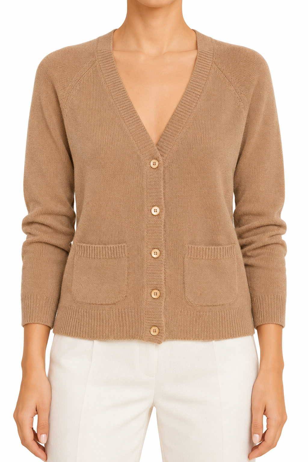 Beige Prada cropped knit cardigan, stylish women&