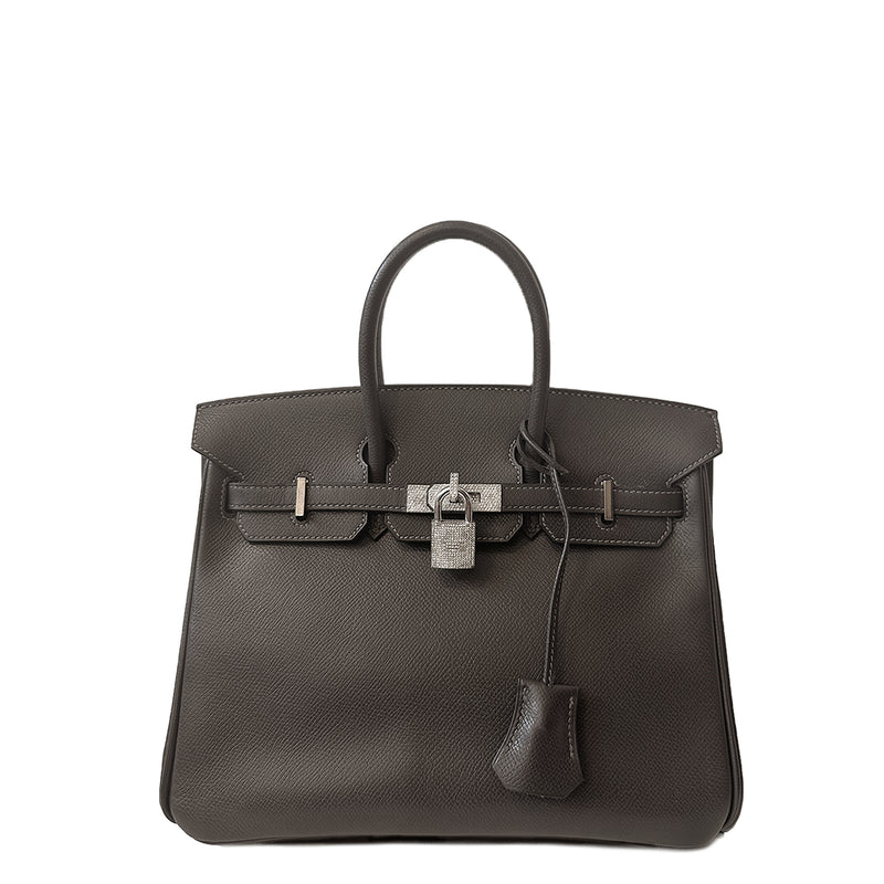 Birkin 25 Epsom Grey Bejewelled