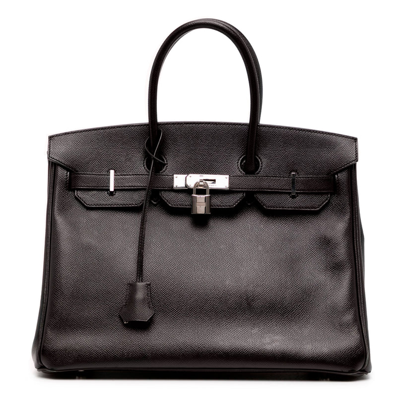 Birkin 35 Black Epsom PHW