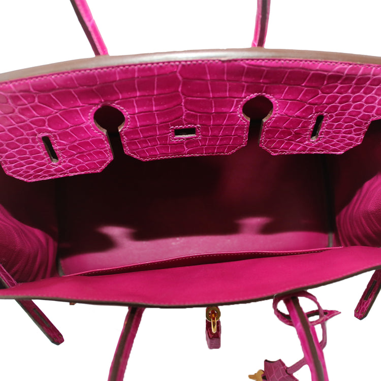 Hermès Birkin 35 Rose Sheherazade GHW in pink