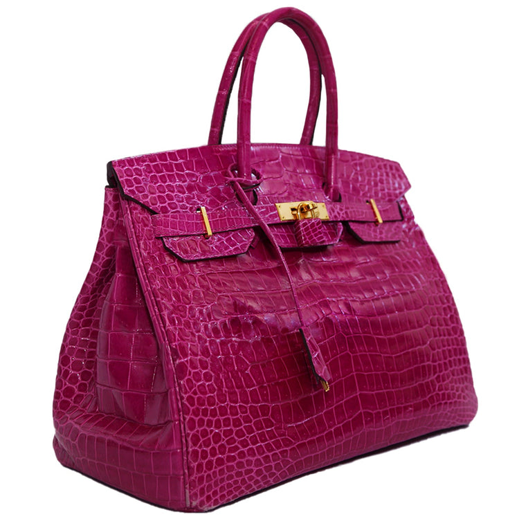 Hermès Birkin 35 Rose Sheherazade GHW in pink