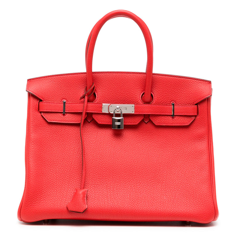 Birkin 35 Rouge Casaque Clemence PHW