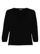 Black Prada V-Neck Top, stylish women&