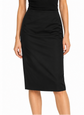 Black Prada pencil skirt, tailored high-waisted skirt in a sleek, fitted design, perfect for professional or stylish wear.