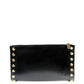 Black Saffiano Vernice Studded Clutch