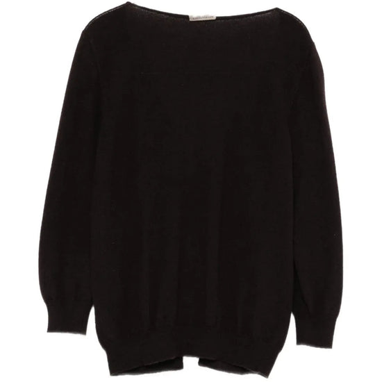 Bottega Veneta brown lightweight V-neck cardigan, soft knit tops with a relaxed fit and subtle texture.