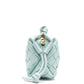 Bottega Veneta Mini Loop Intrecciato Candy Camera Bag in pale mint leather with signature woven construction, zip-top closure and knotted shoulder strap.