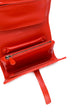 Bottega Veneta red Intrecciato leather jewellery pouch with woven exterior, strap and ring fastening, jewellery holders, zipped compartment and internal storage.