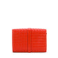 Red Bottega Veneta Intrecciato leather jewellery pouch for small accessories, featuring woven design and compact size.