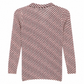 Bottega Veneta striped silk polo top with a classic collar and short sleeves, featuring bold horizontal stripes and a smooth texture.
