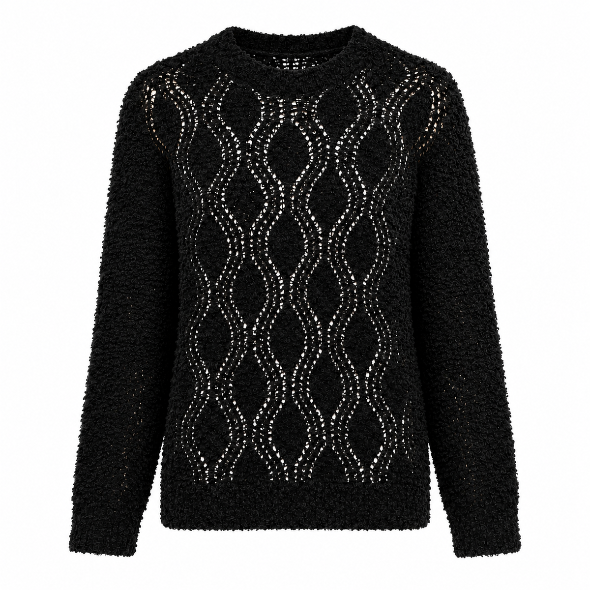 Black Brunello Cucinelli double layer jumper, stylish long-sleeve top with layered design, soft knit fabric, and ribbed cuffs.