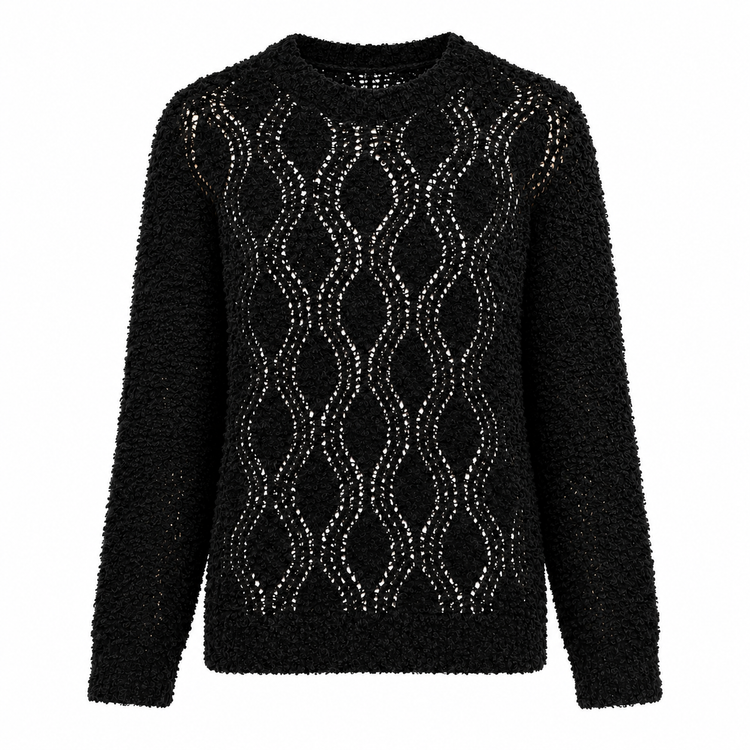 Black Brunello Cucinelli double layer jumper, stylish long-sleeve top with layered design, soft knit fabric, and ribbed cuffs.