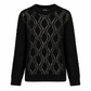 Black Brunello Cucinelli double layer jumper, stylish long-sleeve top with layered design, soft knit fabric, and ribbed cuffs.