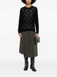 Black Brunello Cucinelli double layer jumper, front view, stylish knit tops with layered design and fine craftsmanship.
