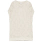Brunello Cucinelli sleeveless knitted vest in a soft, neutral color, front view showing ribbed neckline and armholes.