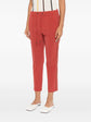 Red drawstring trousers by Brunello Cucinelli, featuring lightweight fabric, relaxed fit, and casual style with adjustable waist.
