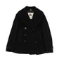 Black Burberry wool peacoat, stylish men&