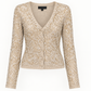 Gold sequin cardigan from Burberry Prorsum, stylish tops with shimmering sequins and a classic knit design.