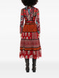 Back view of a Burberry multi long sleeve dress featuring classic design and elegant fabric, perfect for stylish occasions.