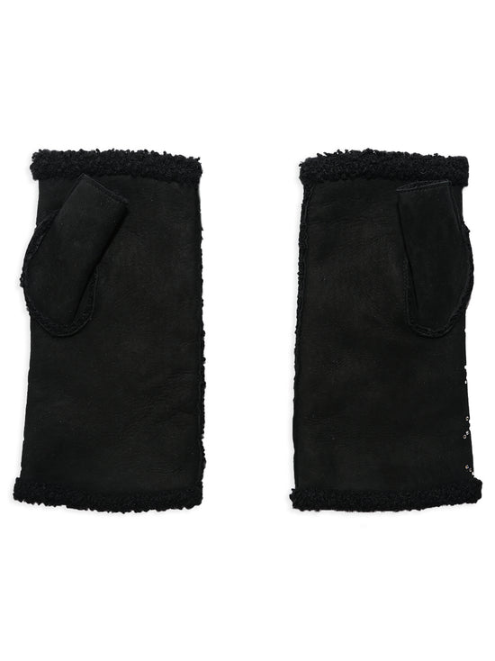 Crystal Studded Black Handwarmers