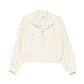 Pre-owned CHANEL tweed jacket with classic pattern and tailored fit, displayed on a hanger.