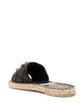 Pre-owned CHANEL quilted leather espadrilles with woven jute soles and slip-on style, stylish and comfortable women&