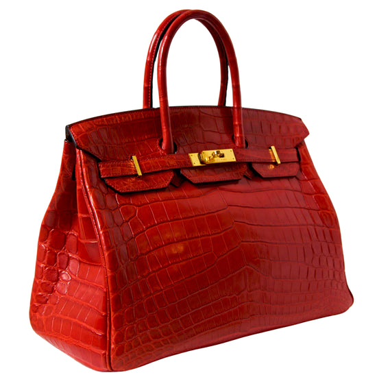 Birkin 35 Red GHW