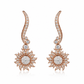 Carrera y Carrera Sol y Sombra diamond sun earrings with sparkling gold and diamond accents, featuring a sunburst design.