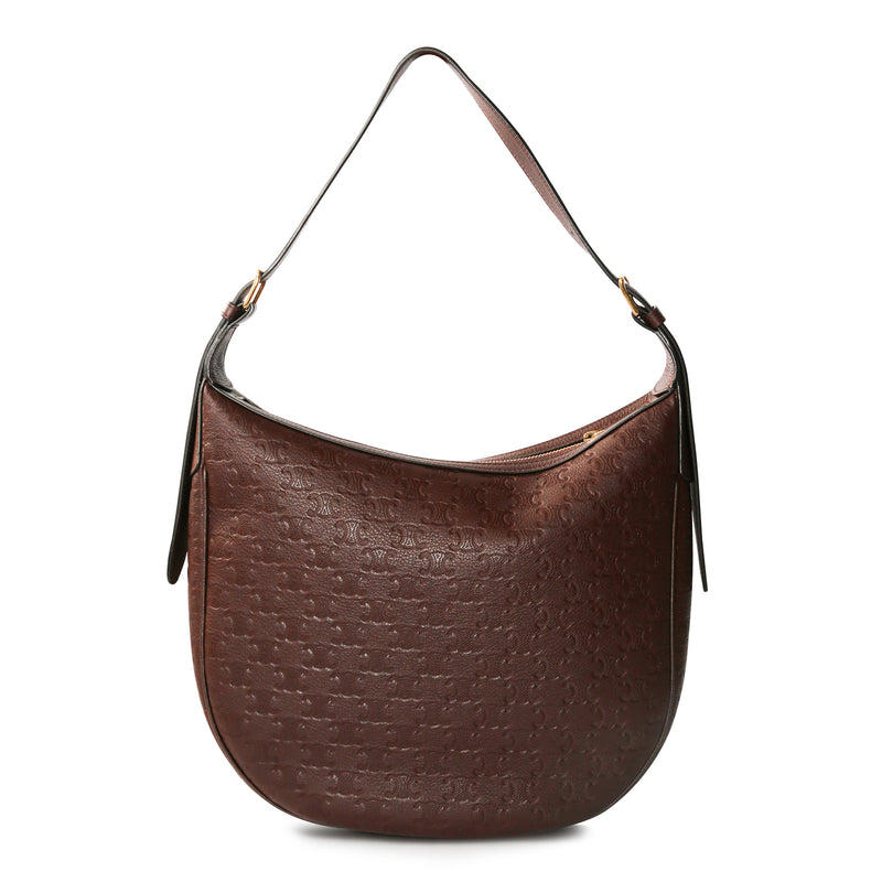 Heloïse Monogram Hobo Bag Brown