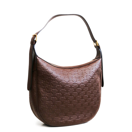 Heloïse Monogram Hobo Bag Brown