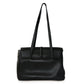 Celine Soft 16 tote in black leather, stylish shoulder bag with clean design and subtle branding visible.