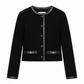 Celine suede cropped jacket with long sleeves and fitted design, stylish blazer for modern fashion looks.