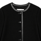 Celine suede cropped jacket featuring a tailored blazer style with a smooth, soft suede finish and classic collar detail.