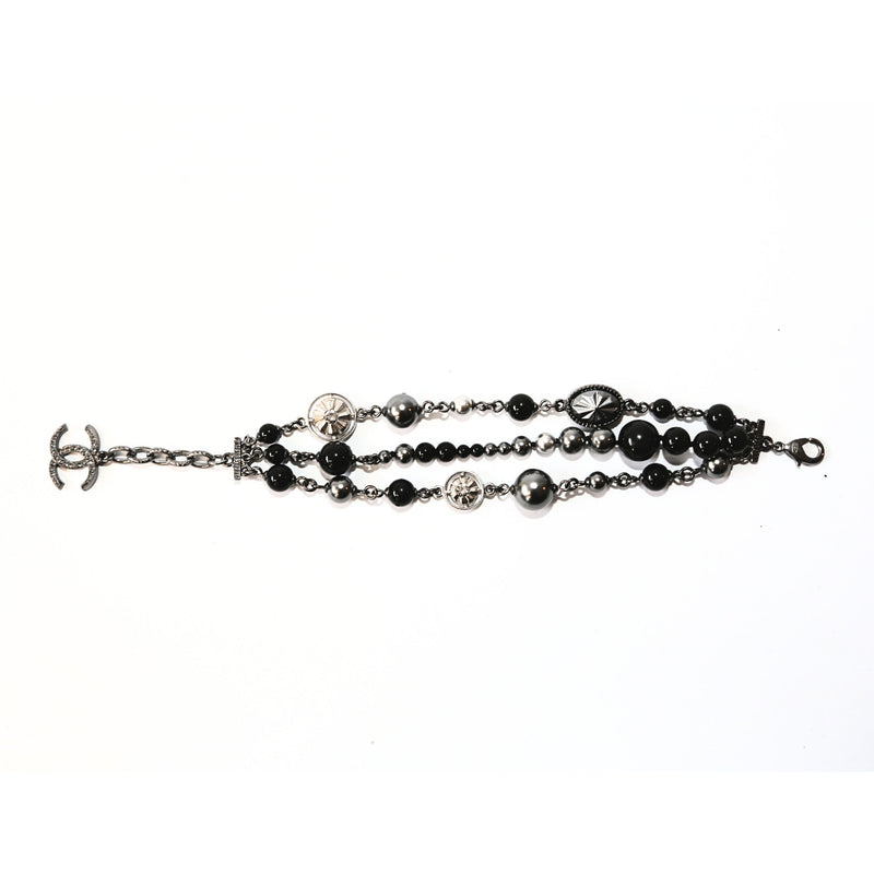 CC Charm Beaded Bracelet