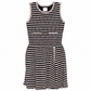 Chanel multicoloured sleeveless striped dress featuring flecked tweed fabric, perfect for stylish summer wear.