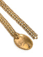 Chanel 1960s embellished gold belt with intricate detailing and vintage design, featuring a luxurious metallic finish.