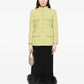 Light green vintage Chanel blazer from 1996, fitted style with classic tailored design and elegant details.