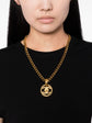 Chanel CC turnlock necklace, close-up of pendant detail