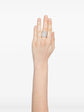 Sterling silver square ring by Chanel featuring a modern geometric design, perfect for stylish 2000s-inspired jewelry.