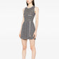 Chanel multicolour sleeveless striped dress with bold horizontal stripes and a fitted silhouette, perfect for stylish summer wear.