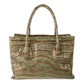 Chanel green alligator Cerf Tote from the 2006–2008 Karl Lagerfeld collection with antiqued silver-tone CC hardware, rolled handles and structured silhouette.