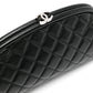 Chanel Timeless clutch, detail of CC logo hardware