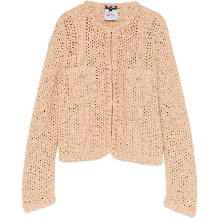Chanel crochet knit cardigan, a stylish women&