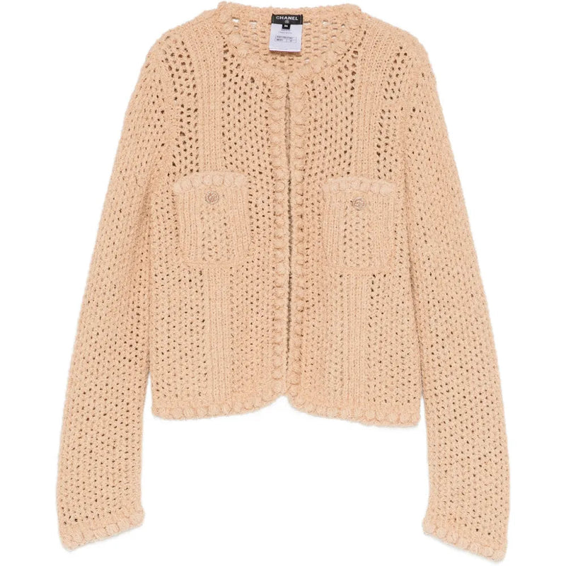 Chanel crochet knit cardigan, a stylish women&