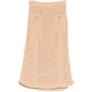 Chanel crochet knit skirt with intricate detailing, stylish and lightweight, perfect for casual or chic outfits.