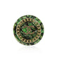 Chanel green tweed ring, front view