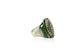 Chanel green tweed ring, side view