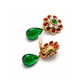 Chanel Gripoix glass-bead drop earrings with vibrant, colorful glass beads and elegant gold-tone hooks.